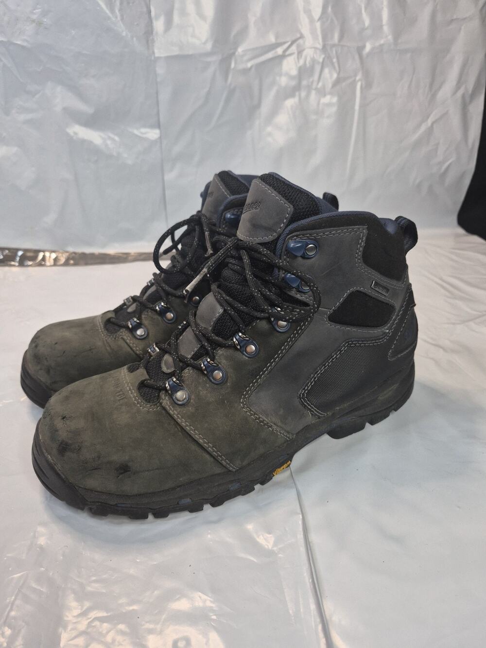 Danner Vicious Men's 4.5" Leather Comp Toe Work Boots Black/Blue Size 9.5 Boot
